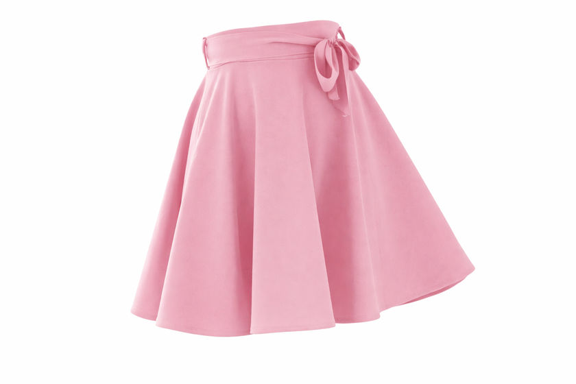 Roze rokje met strikceintuurtje