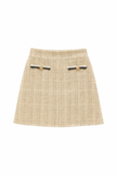 Beige bouclé rokje