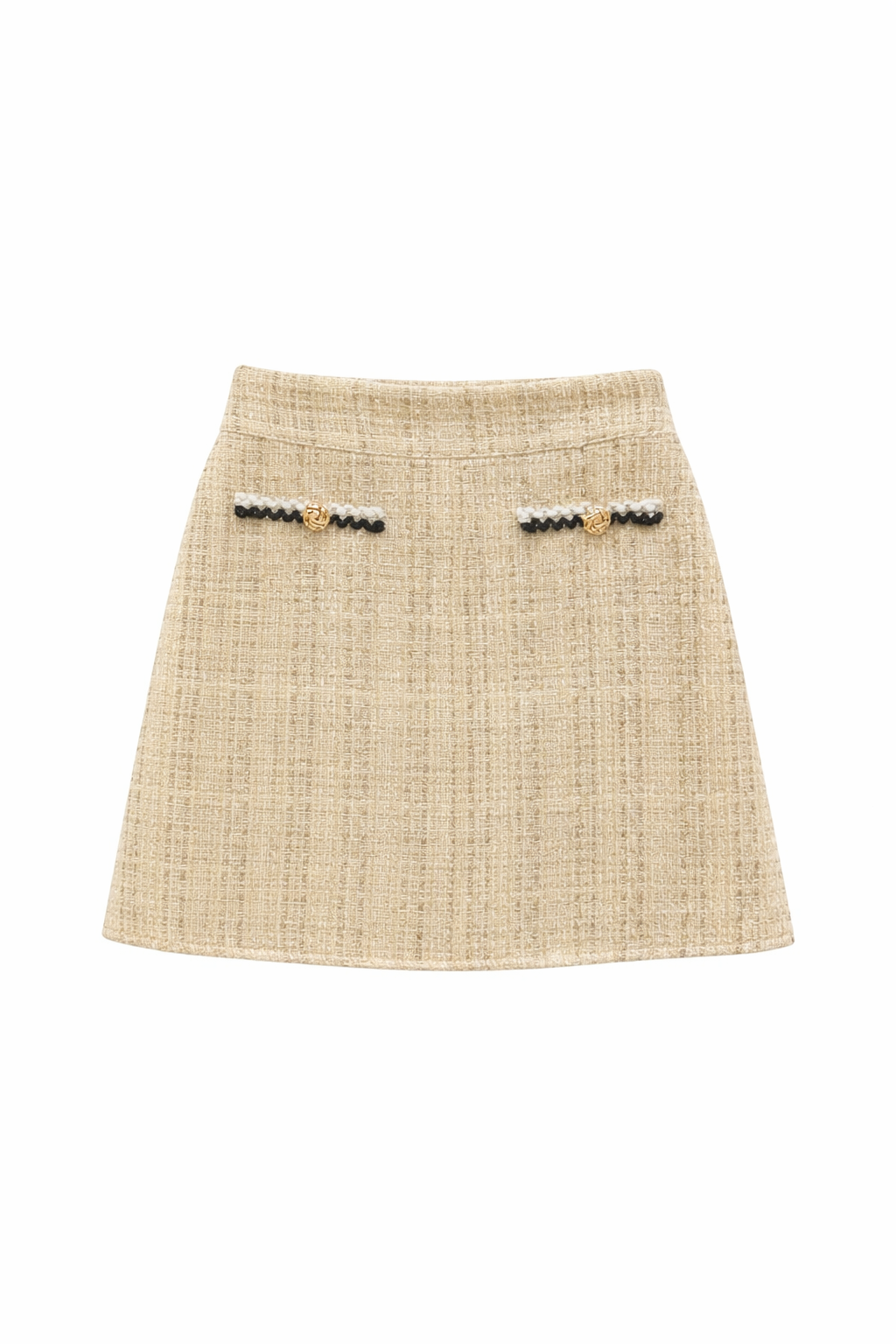 Beige bouclé rokje