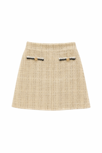 Beige bouclé gilet