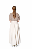 Beige lange rok met riempje