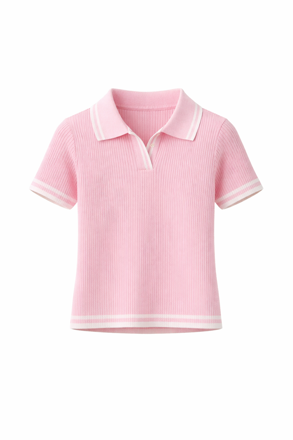 Roze truitje met witte details