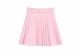 Roze klokkend rokje met plooien