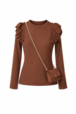 Bruine longsleeve met tasje