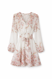 Offwhite jurk met bloemen