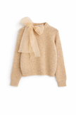 Beige truitje met strik