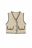 Beige bouclé rokje