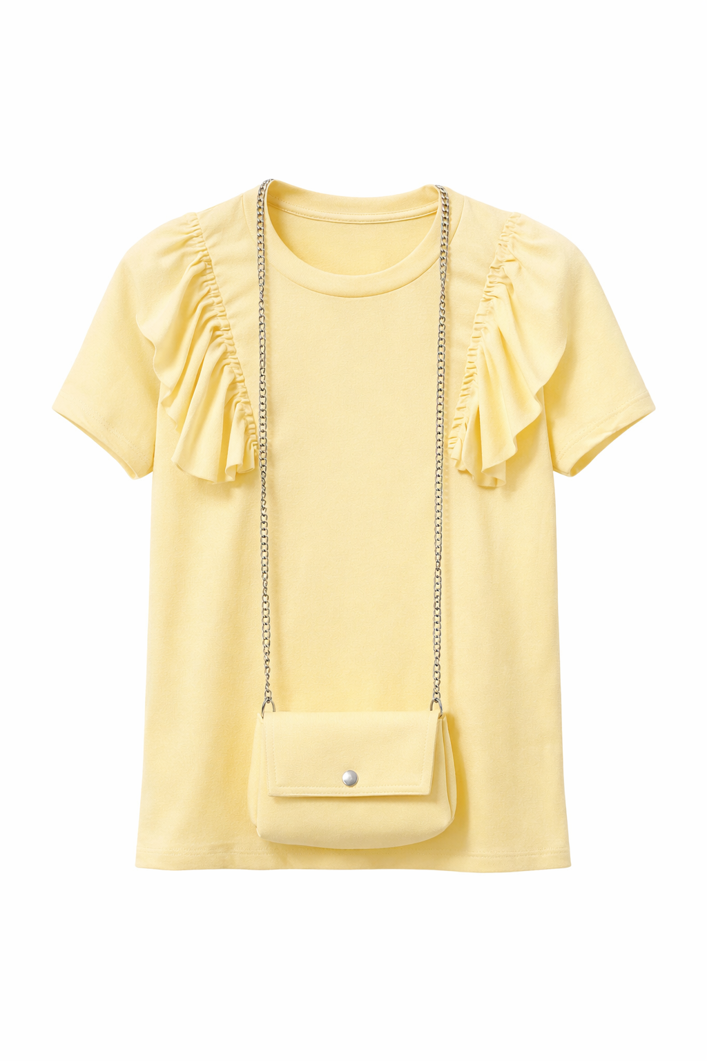 Geel shirtje met tasje
