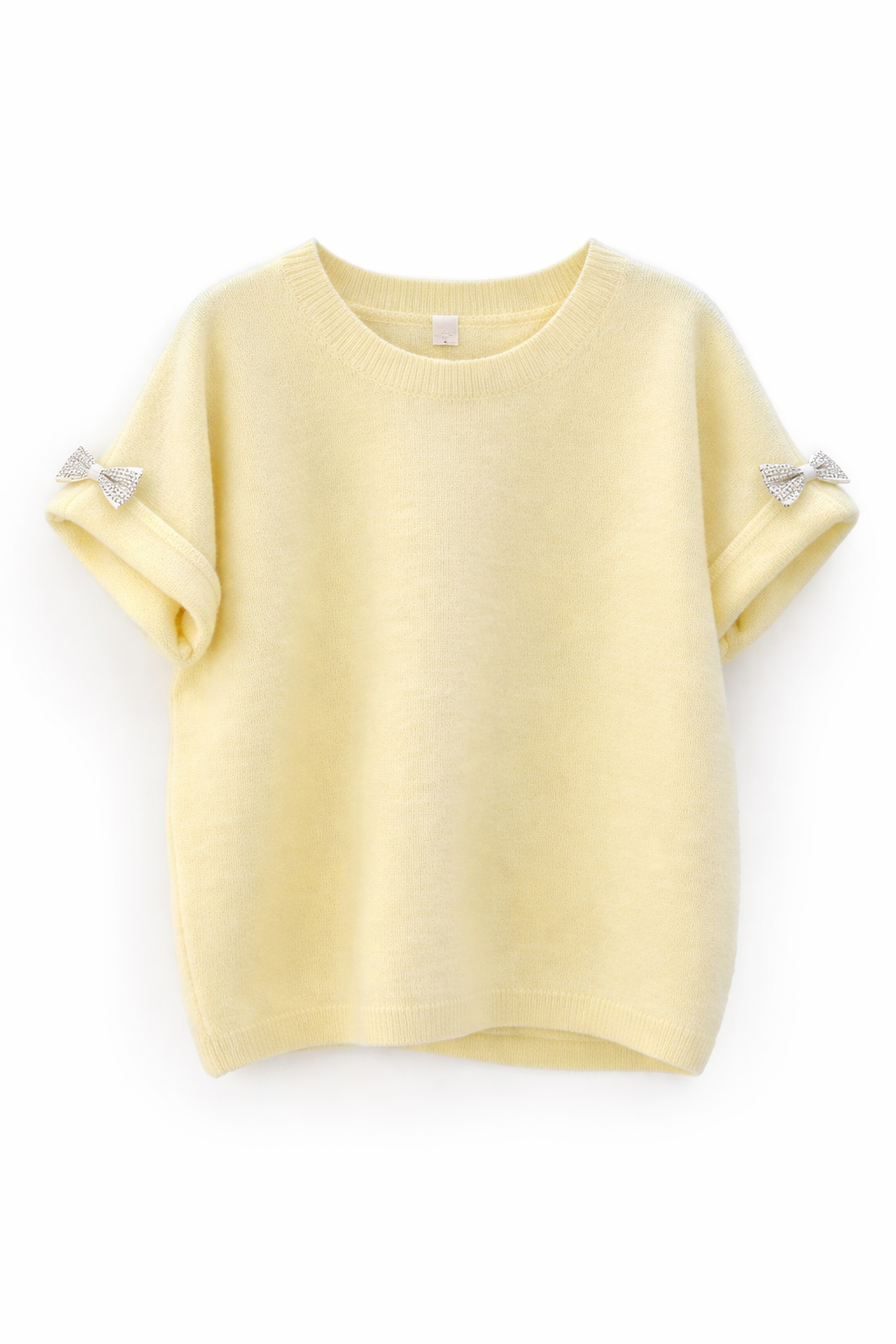 Zachtgeel truitje met strik