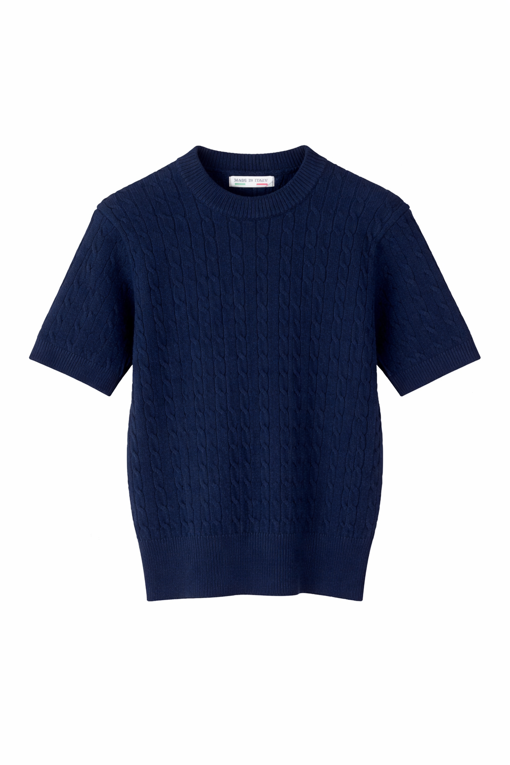 Donkerblauw kabeltruitje