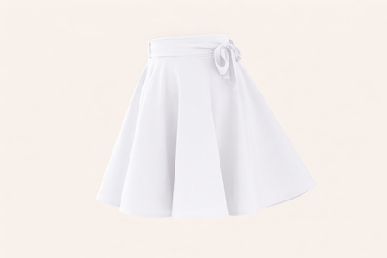 Offwhite rokje met strikceintuurtje