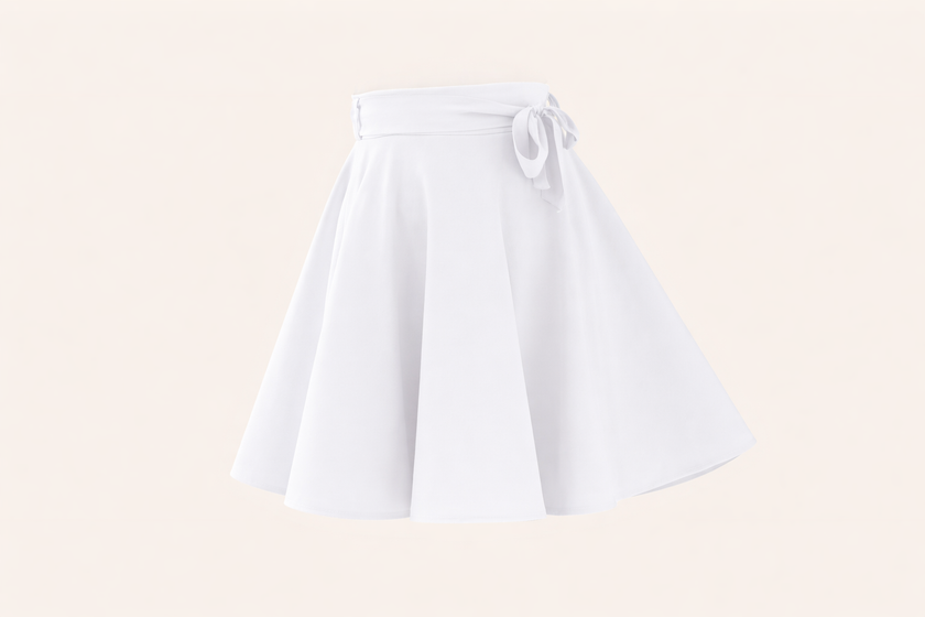 Offwhite rokje met strikceintuurtje