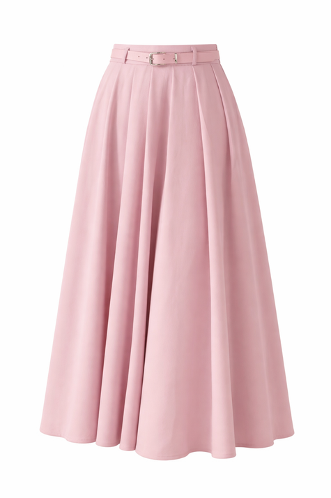 Lila lange rok met riempje