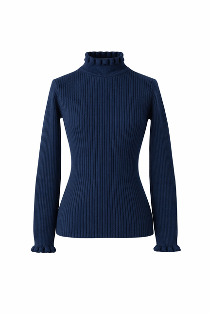 Donkerblauw gebreid truitje