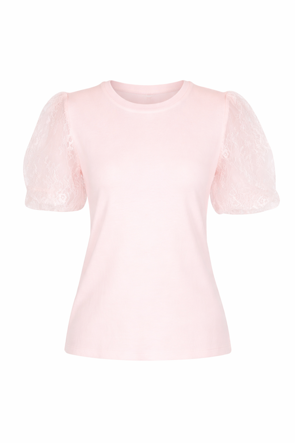 Roze truitje met kanten mouwtje