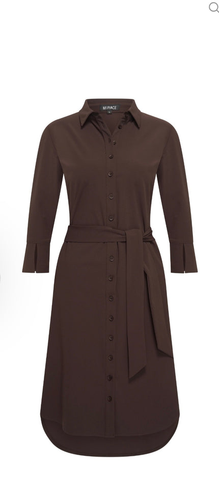 Donkerbruine jurk Mi Piace