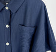 Donkerblauw doorknoopjurkje