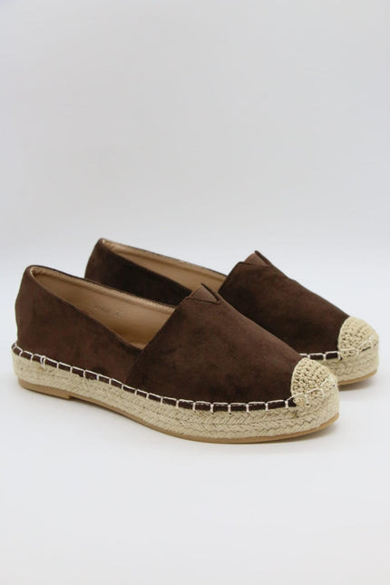 Bruine espadrilles