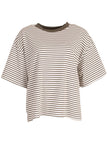 Bruin gestreept oversized shirt