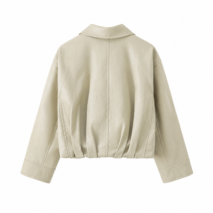 Beige lederlook jasje