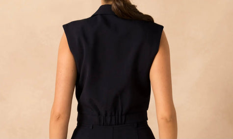 Donkerblauw gilet