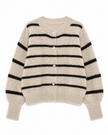 Beige gestreept vest