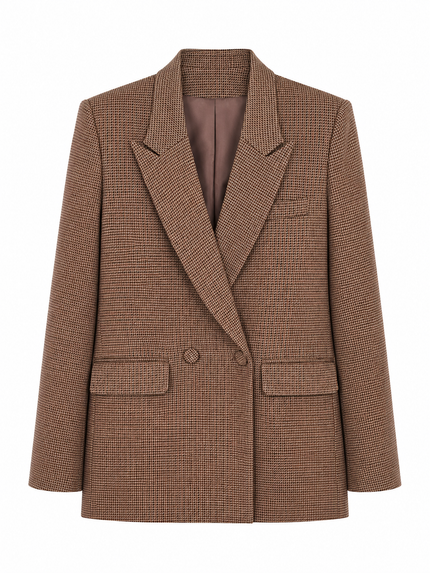 Blazer met bordeaux ruit