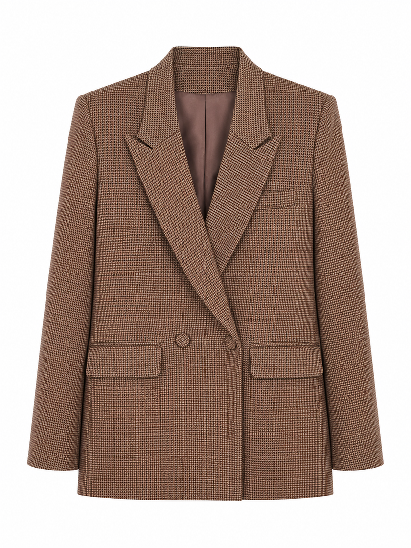 Blazer met bordeaux ruit