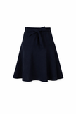 Donkerblauw rokje met strikceintuurtje