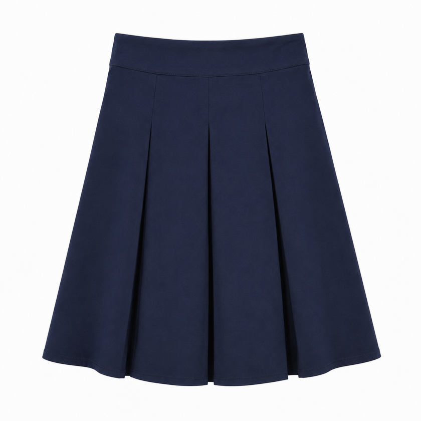 Donkerblauwe plooirok