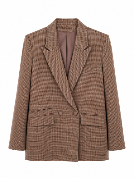 Blazer met bruine ruit