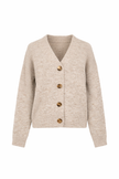 Taupe vest met goudkleurige knopen