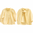 Gele blouse/top met strik in de nek