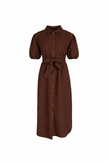 Donkerbruine doorknoopjurk
