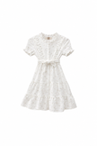 Offwhite jurk met goudkleurige details