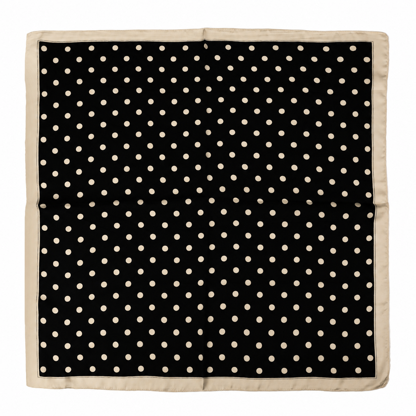 Sjaaltje zwart-beige, stip
