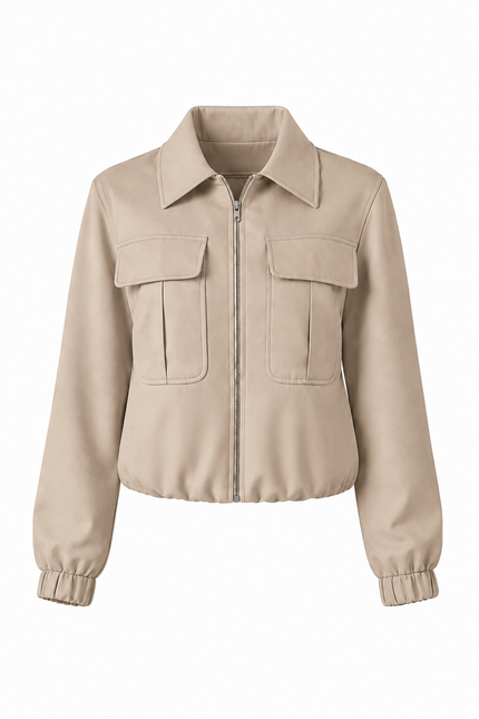 Beige jasje met rits
