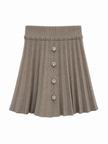 Taupe rokje met knopen
