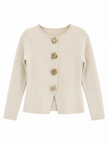 Beige vestje met grote knopen