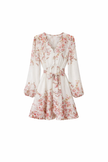 Offwhite jurk met bloemen