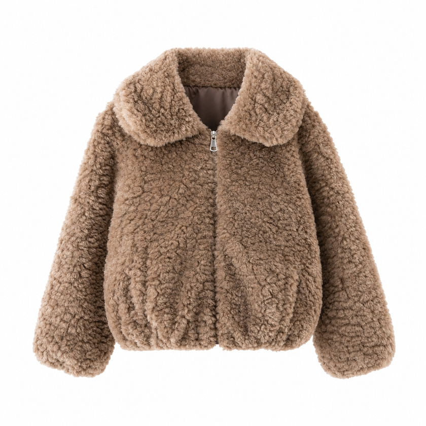 Bruin teddy jasje