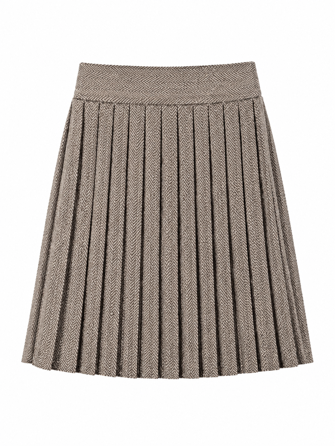 Bruin/beige tweed rokje