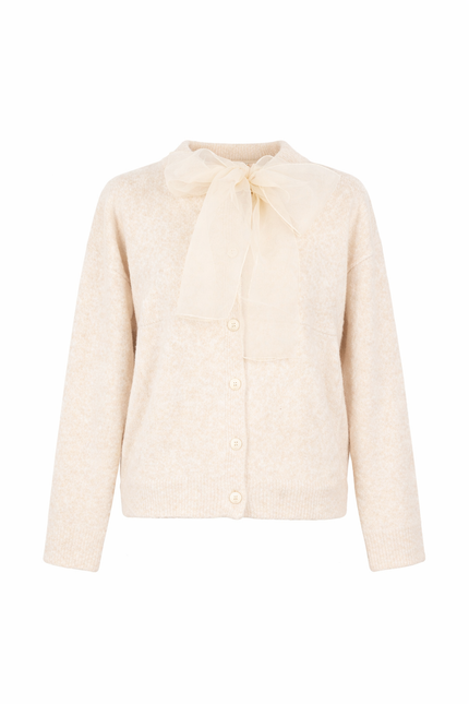 Beige vestje met strik