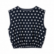 Donkerblauwe stippen top