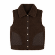 Donkerbruin gilet