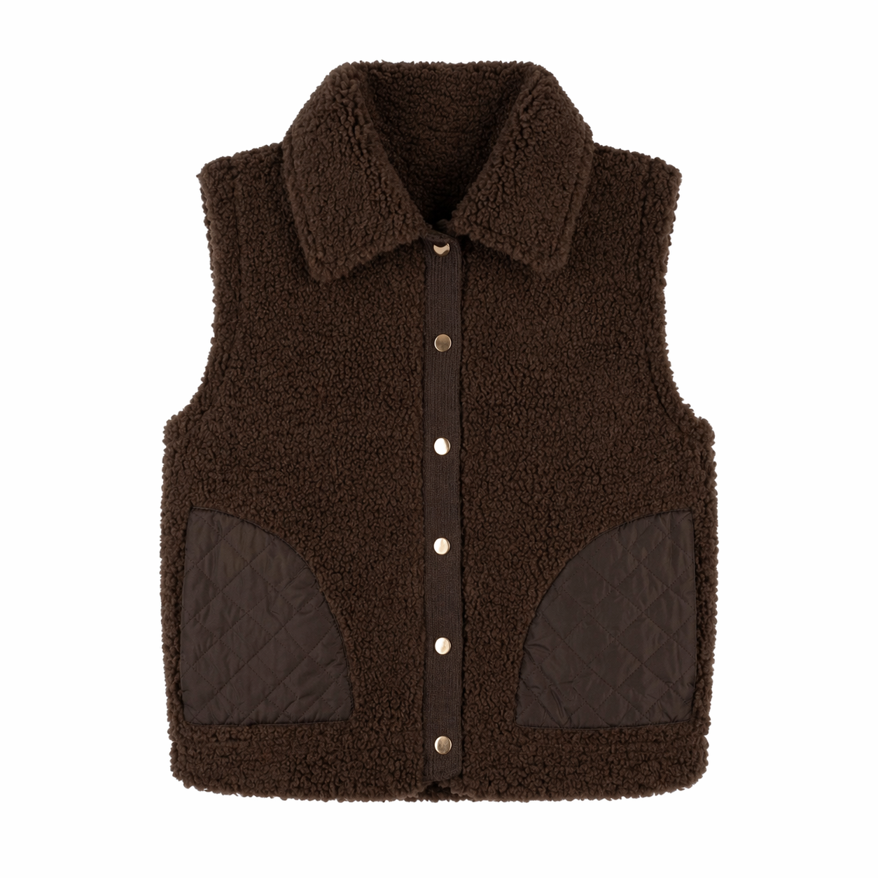 Donkerbruin gilet