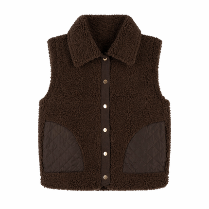 Donkerbruin gilet
