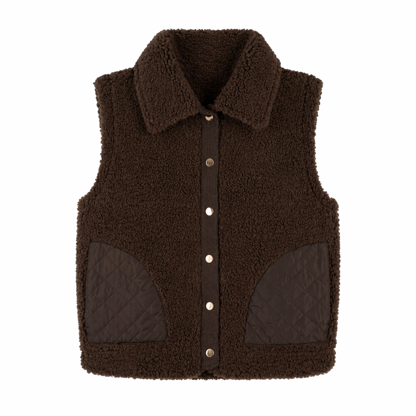 Donkerbruin gilet