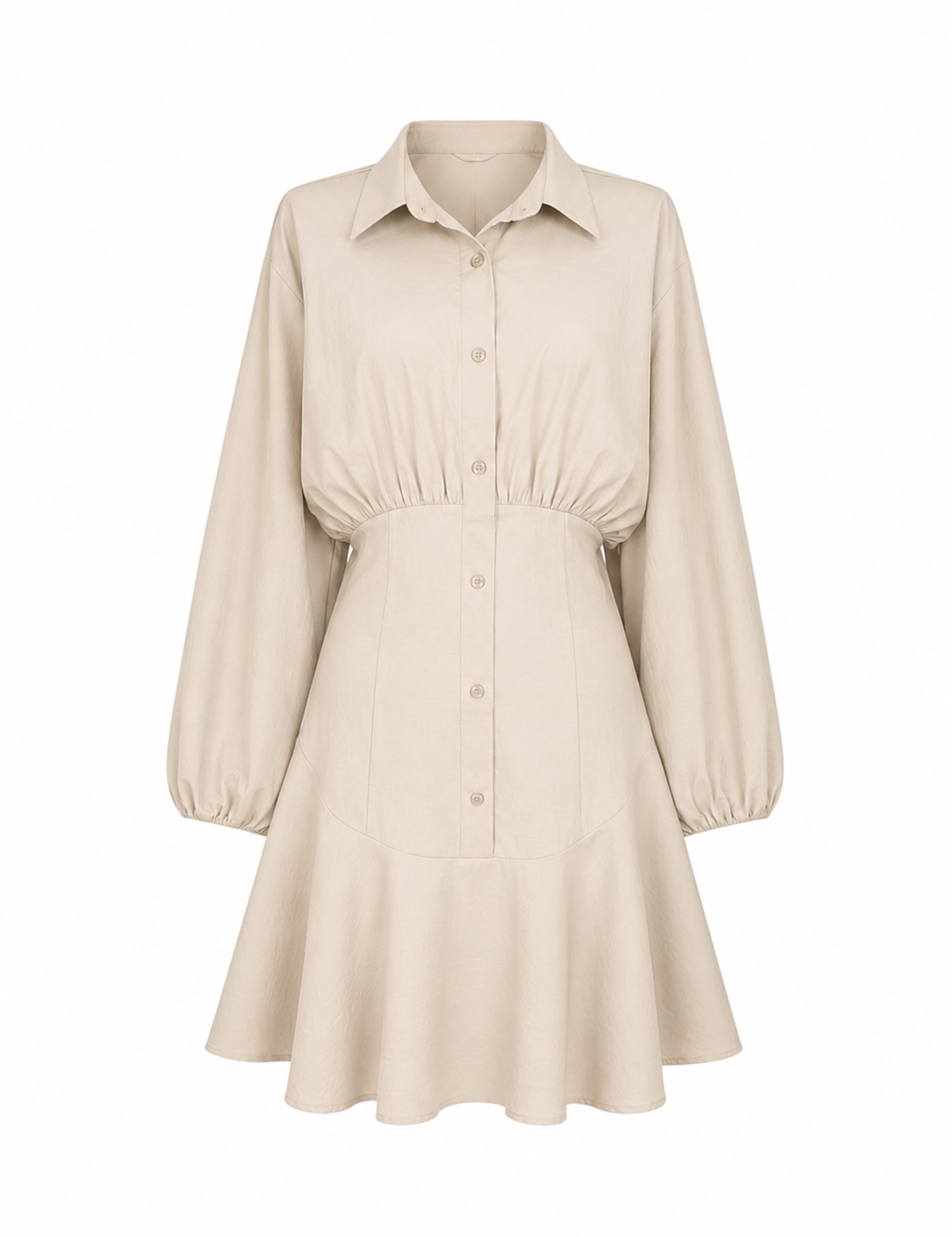 Beige jurk