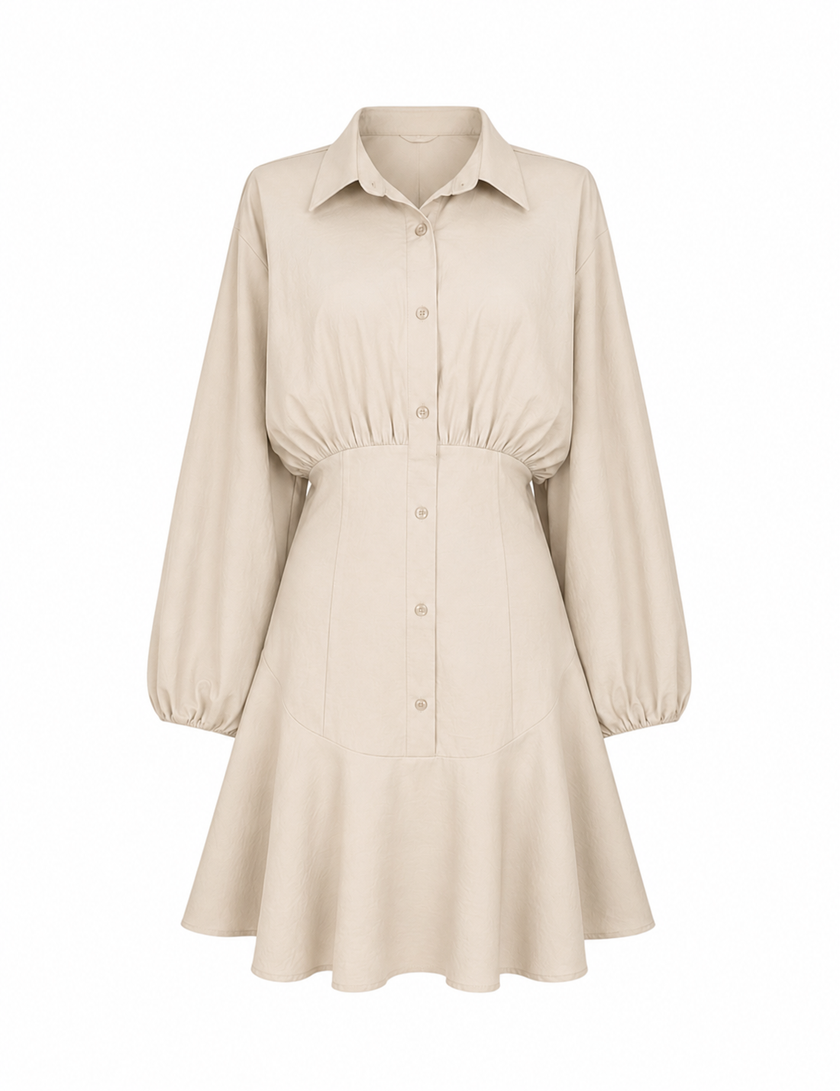 Beige jurk